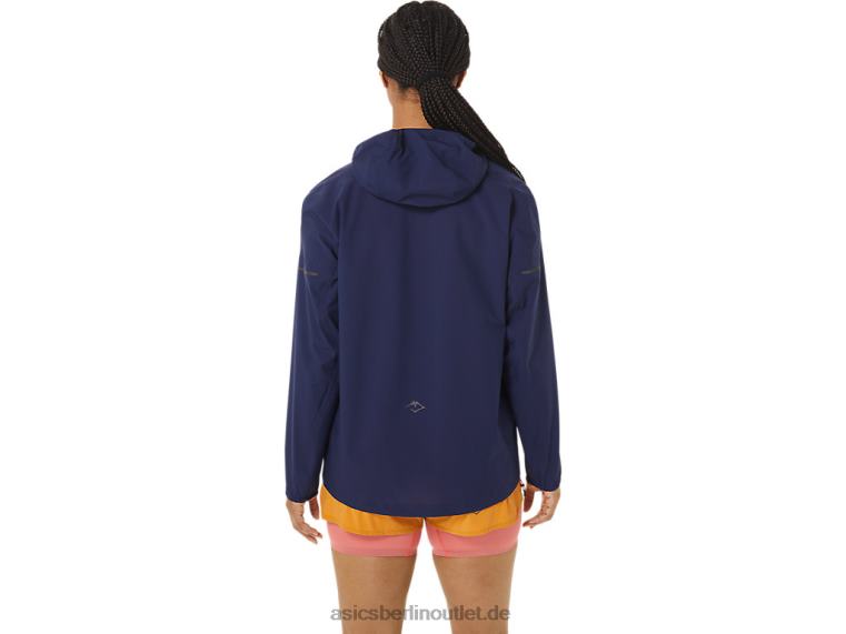 Wasserdichte Fujitrail-Jacke für Damen BL4N2535Asics Indigoblau/Sandsturm