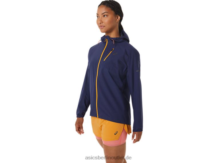 Wasserdichte Fujitrail-Jacke für Damen BL4N2535Asics Indigoblau/Sandsturm