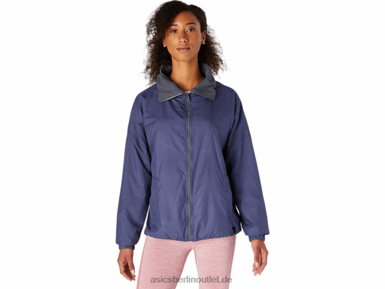 Wendejacke für Damen BL4N3670Asics Donnerblau/Trägergrau