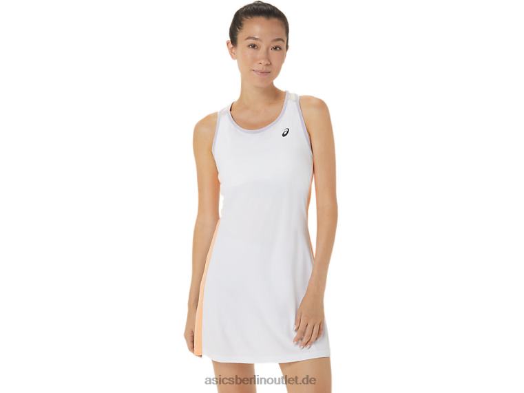 Damen-Court-Kleid mit Grafik BL4N2451Asics strahlendes Weiß/Dämmerungsviolett