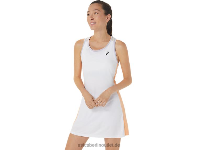 Damen-Court-Kleid mit Grafik BL4N2451Asics strahlendes Weiß/Dämmerungsviolett