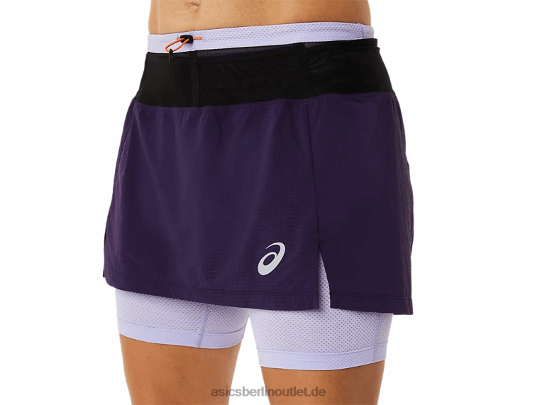 Fujitrail-Skort für Damen BL4N3079Asics Nachtschatten/Dampf