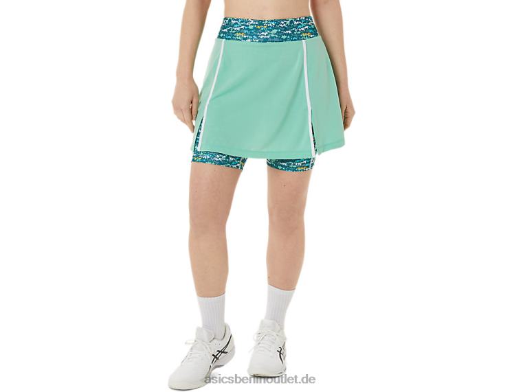 Neuer Strong 92 Skort für Damen BL4N3057Asics Seafoam/Tennis Japan gebürstet aop