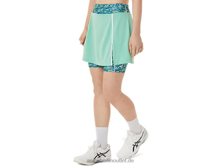 Neuer Strong 92 Skort für Damen BL4N3057Asics Seafoam/Tennis Japan gebürstet aop