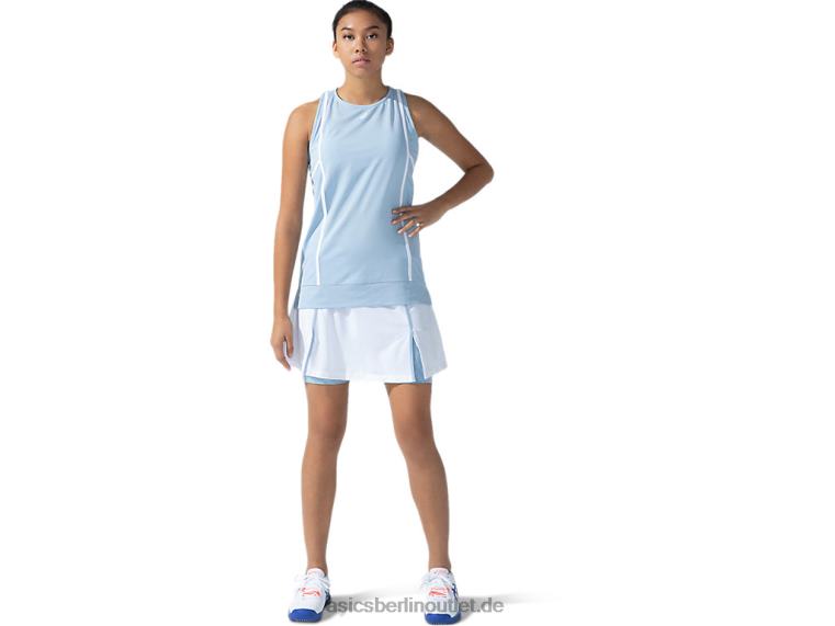 Neuer Strong 92 Skort für Damen BL4N3824Asics Brillanter Weiß-/Nebeldruck