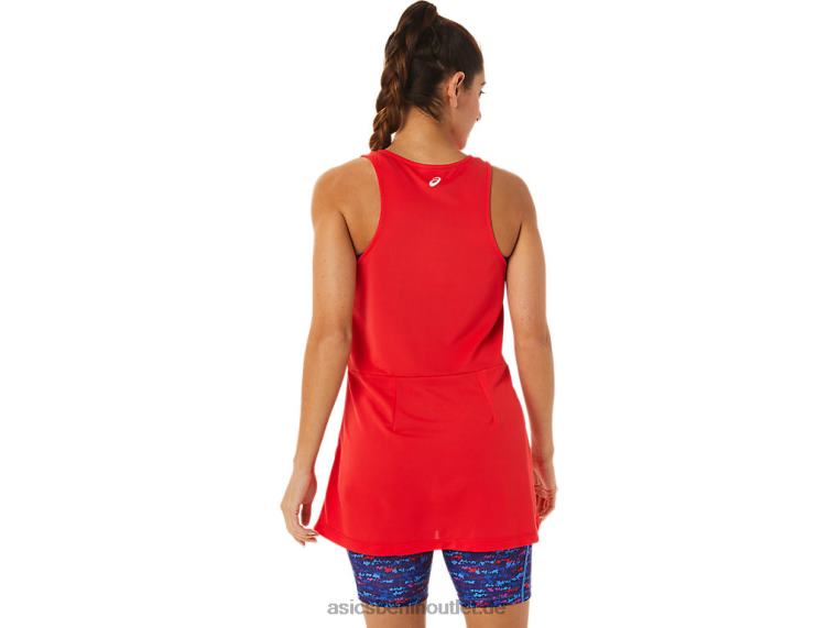 Neues starkes 92-Kleid für Damen BL4N3059Asics Roter Alarm/Tennis Japan gebürstet