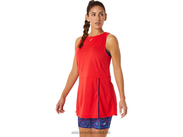 Neues starkes 92-Kleid für Damen BL4N3059Asics Roter Alarm/Tennis Japan gebürstet