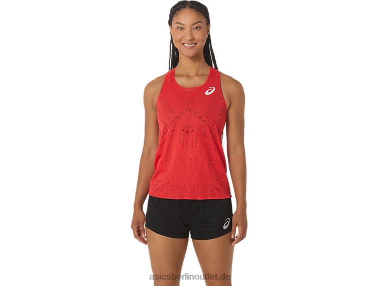 Actibreeze-Jacquard-Unterhemd für Damen BL4N2341Asics elektrisches Rot
