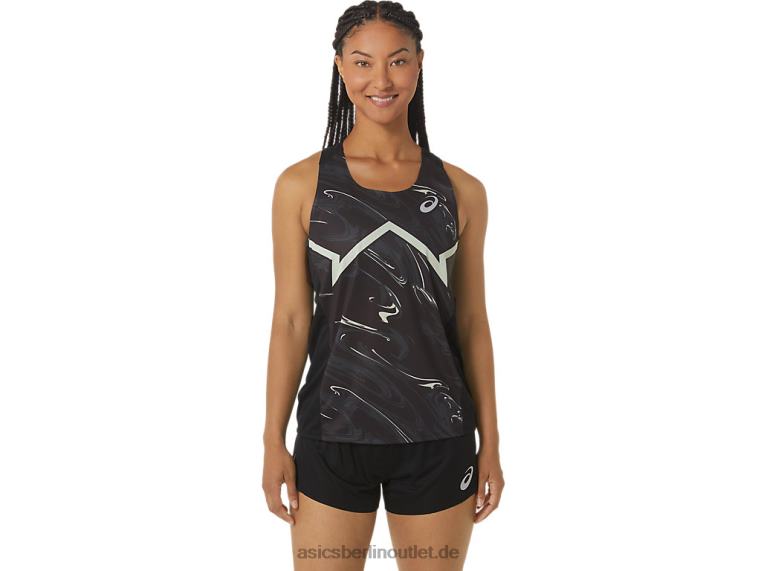 CJ-Line Light Singlet für Damen BL4N2347Asics Performance-Schwarz/Flüstergrün