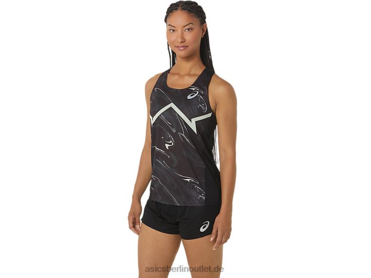 CJ-Line Light Singlet für Damen BL4N2347Asics Performance-Schwarz/Flüstergrün