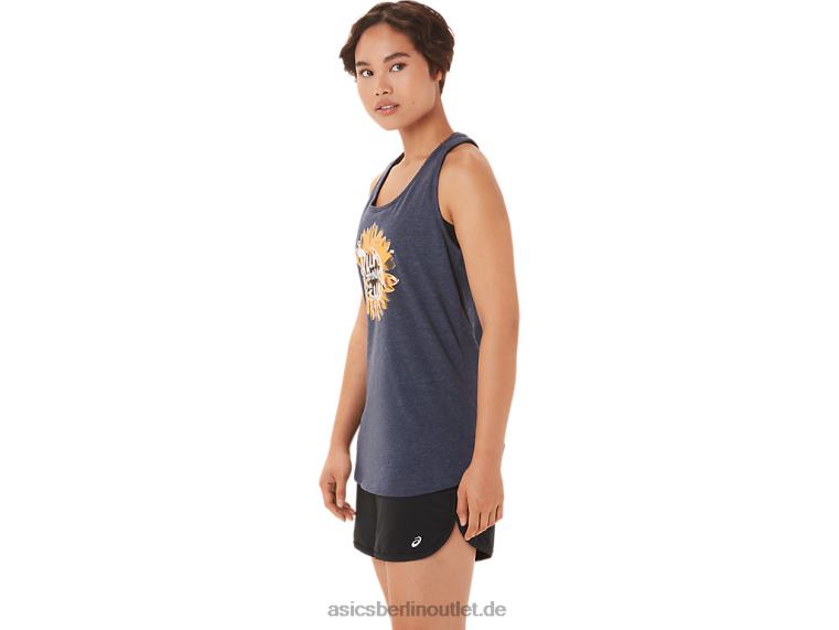 Damen-Lauf um die Sonne, Racerback BL4N3418Asics Peacoat-Heidekraut