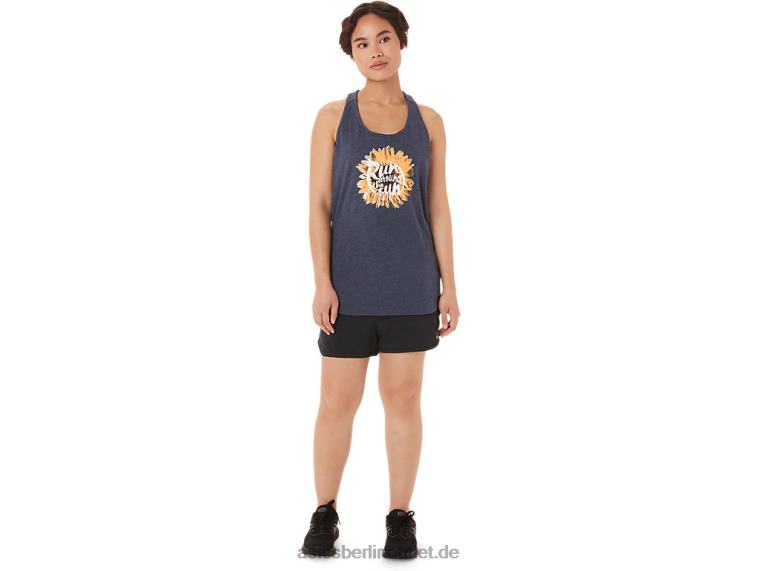Damen-Lauf um die Sonne, Racerback BL4N3418Asics Peacoat-Heidekraut