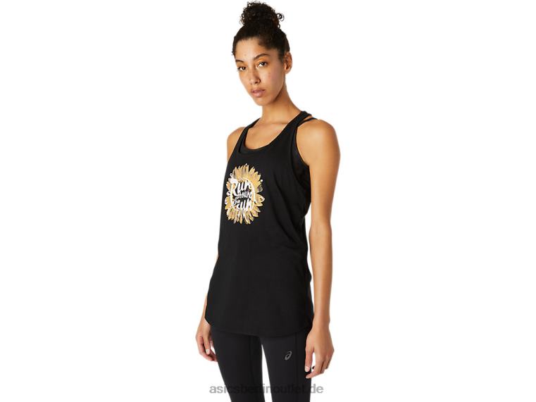 Damen-Lauf um die Sonne, Racerback BL4N4104Asics Leistung schwarz