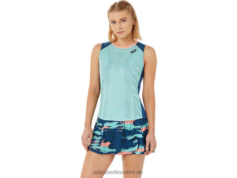 Damen-Match-Tanktop BL4N3495Asics Oasengrün/helles Indigo
