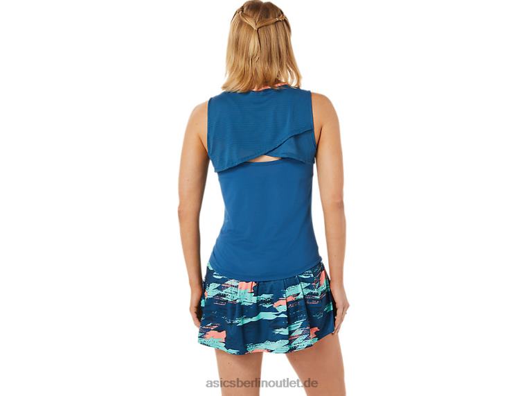 Damen-Match-Tanktop BL4N3495Asics Oasengrün/helles Indigo