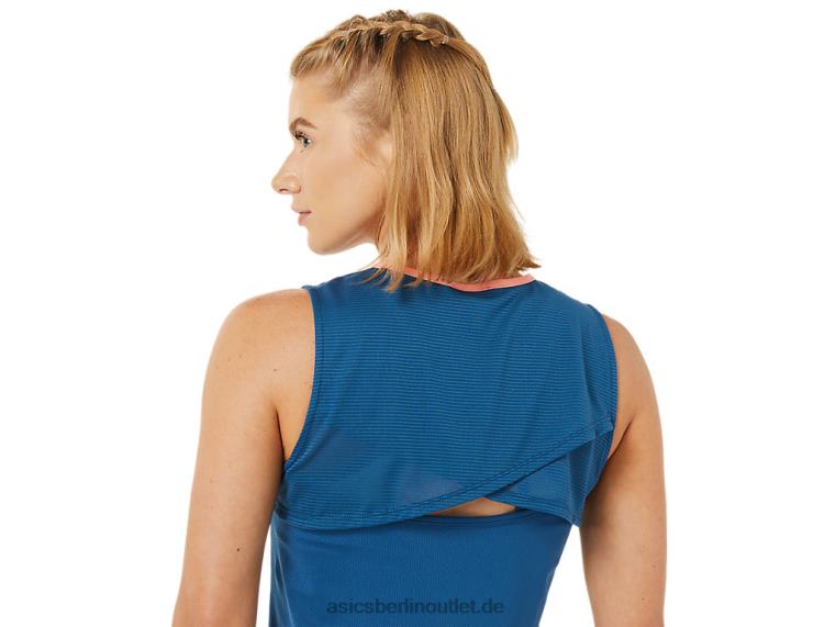 Damen-Match-Tanktop BL4N3495Asics Oasengrün/helles Indigo