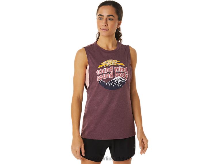Damen-Mountain-Muscle-Tanktop BL4N2832Asics tiefes Marsheidekraut
