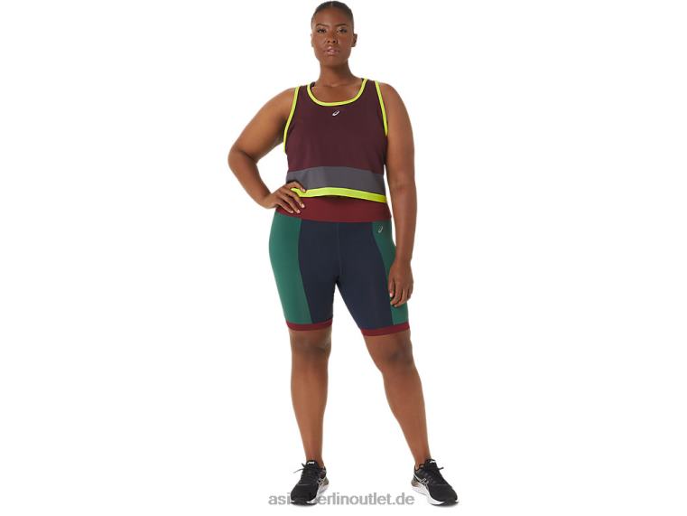 Damen, das neue starke, umfunktionierte Tanktop BL4N3367Asics Kastanienbraun/Stahlgrau
