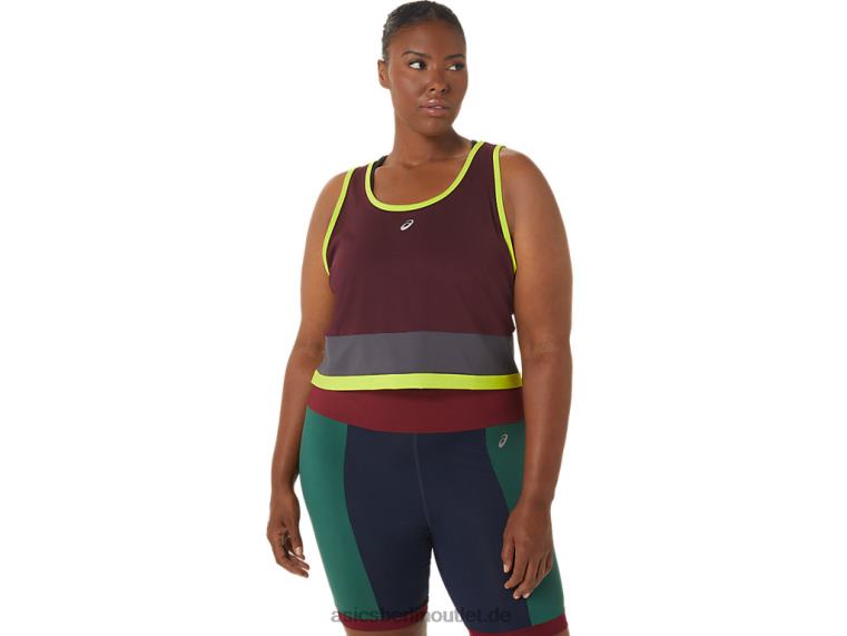 Damen, das neue starke, umfunktionierte Tanktop BL4N3367Asics Kastanienbraun/Stahlgrau
