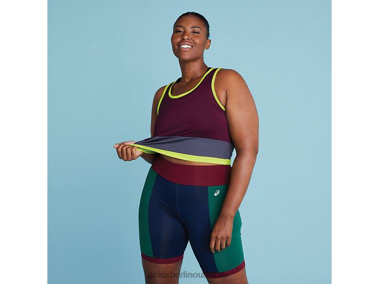 Damen, das neue starke, umfunktionierte Tanktop BL4N3367Asics Kastanienbraun/Stahlgrau