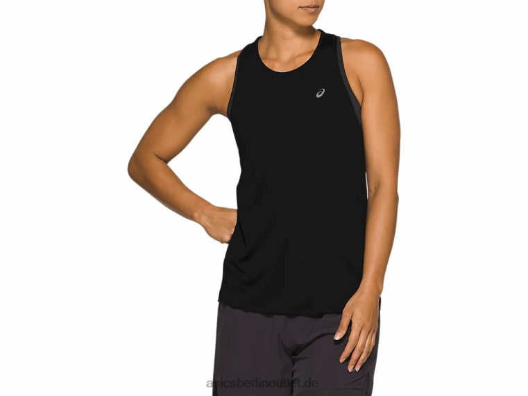 Frauenrennen ärmellos BL4N4184Asics Leistung schwarz