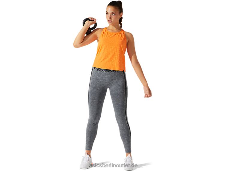 Kurz geschnittenes Jacquard-Tanktop mit Logo für Damen BL4N3942Asics Sonnenpfirsich
