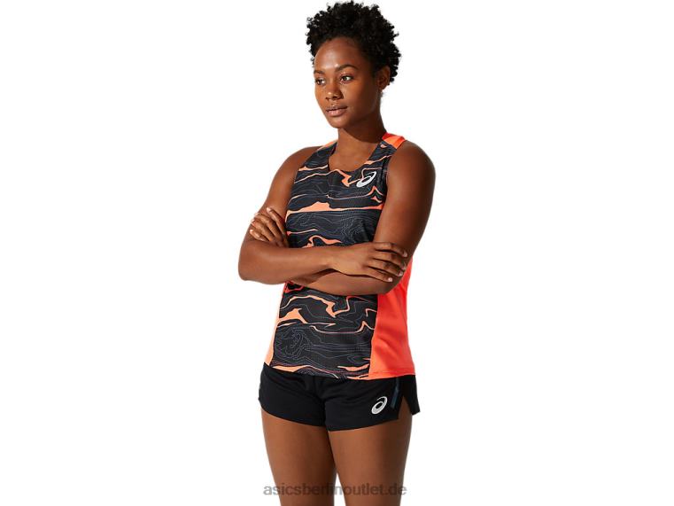 Leichtes Mesh-Unterhemd für Damen BL4N4062Asics Blitzkoralle