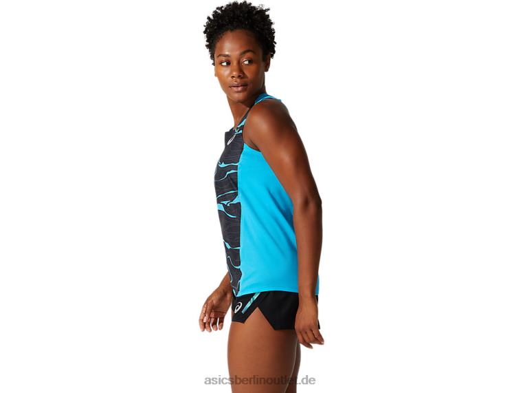 Leichtes Mesh-Unterhemd für Damen BL4N4075Asics digitales Aqua