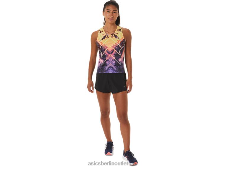 Marathon-Tanktop für Damen BL4N2316Asics hellorange/orange pop/amethyst