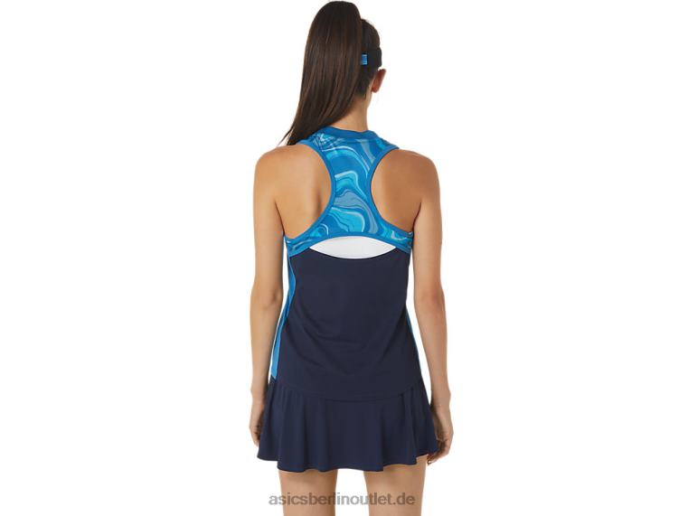 Match-Grafik-Tanktop für Damen BL4N2556Asics wiedergeborenes Blau
