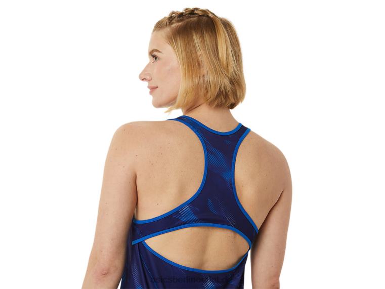 Match-Grafik-Tanktop für Damen BL4N3061Asics tauchblau