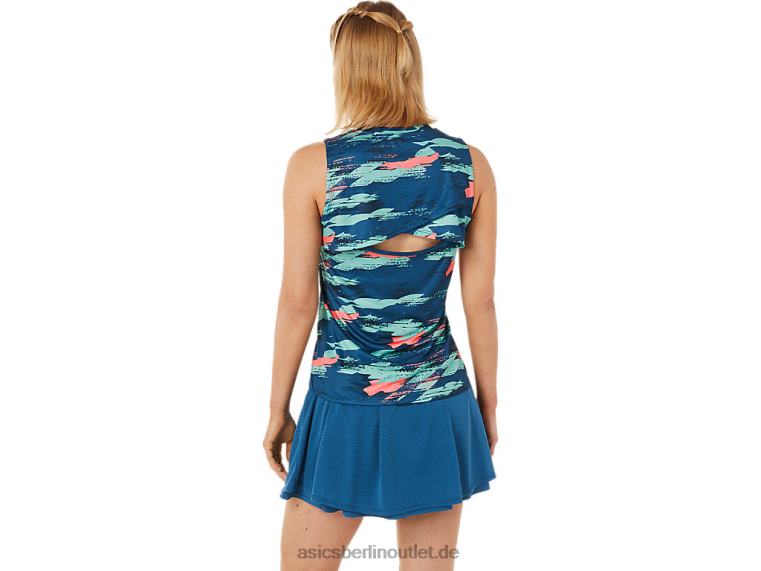 Match-Grafik-Tanktop für Damen BL4N3476Asics helles Indigo