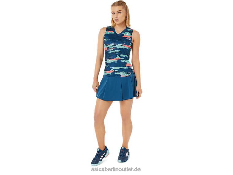 Match-Grafik-Tanktop für Damen BL4N3476Asics helles Indigo