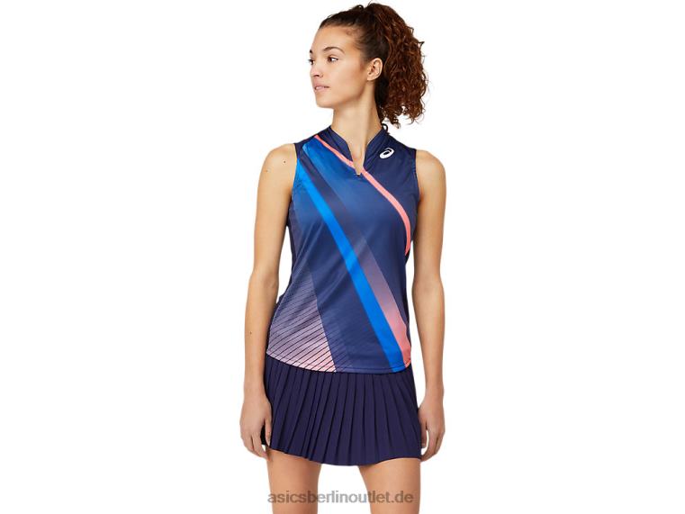 Match-Grafik-Tanktop für Damen BL4N3862Asics Peacoat