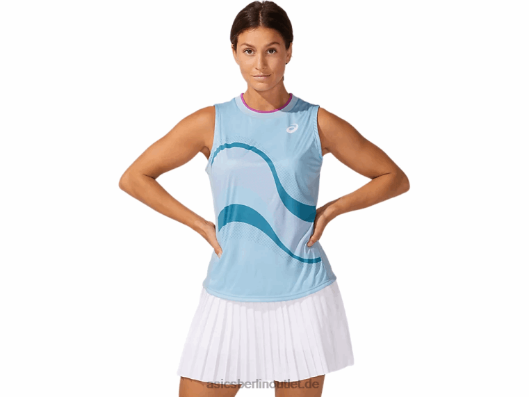 Match-Grafik-Tanktop für Damen BL4N4045Asics rauchblau