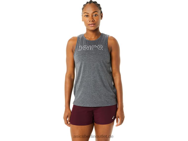 Muskeltank für Damen BL4N3693Asics dunkelgraues Heidekraut/Nebel