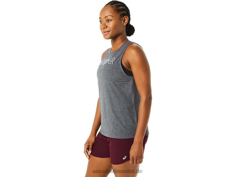 Muskeltank für Damen BL4N3693Asics dunkelgraues Heidekraut/Nebel