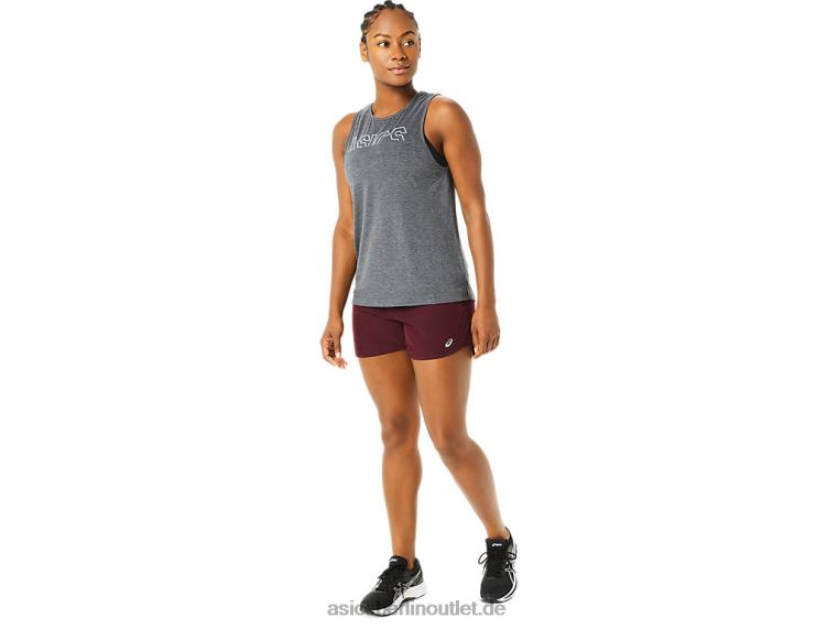 Muskeltank für Damen BL4N3693Asics dunkelgraues Heidekraut/Nebel