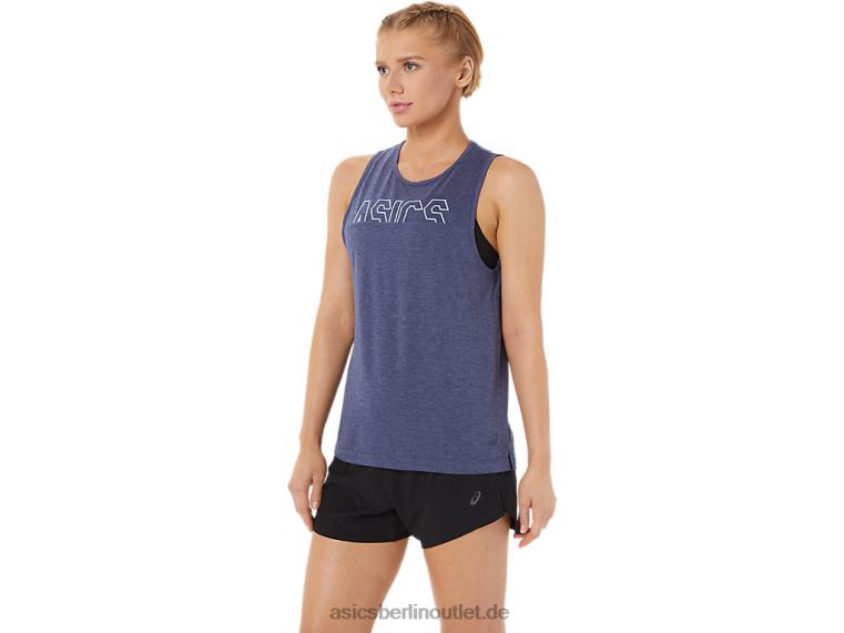 Muskeltank für Damen BL4N3786Asics Peacoat Heather/frisches Eis