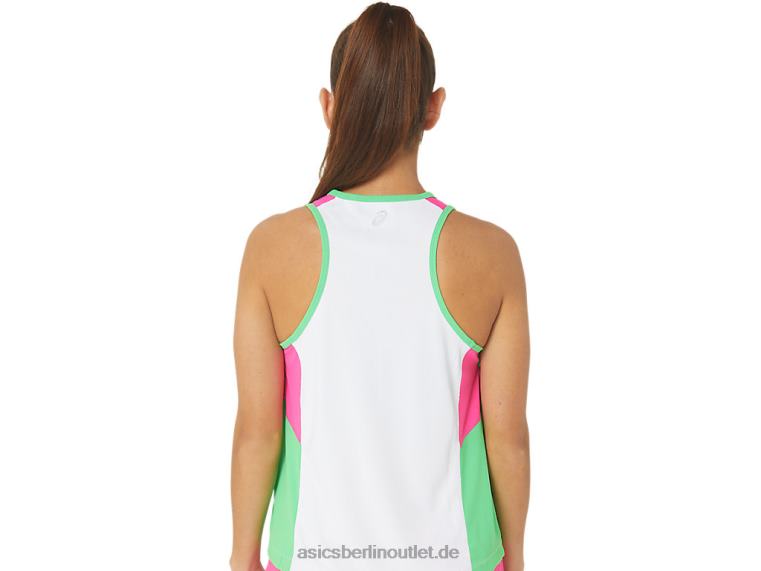 Neues, robustes, wiederverwendetes Lauf-Singlet für Damen BL4N2353Asics weiß/track/rosa gl