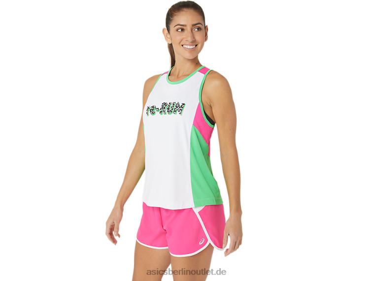 Neues, robustes, wiederverwendetes Lauf-Singlet für Damen BL4N2353Asics weiß/track/rosa gl