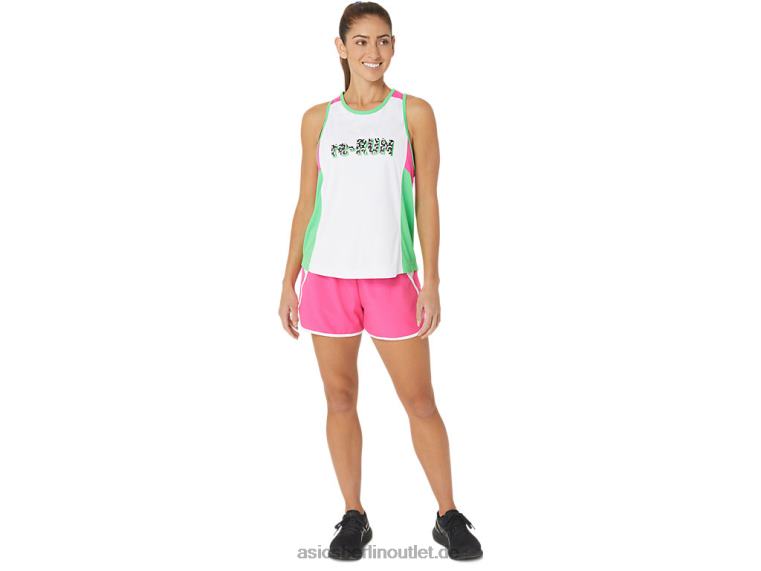 Neues, robustes, wiederverwendetes Lauf-Singlet für Damen BL4N2353Asics weiß/track/rosa gl