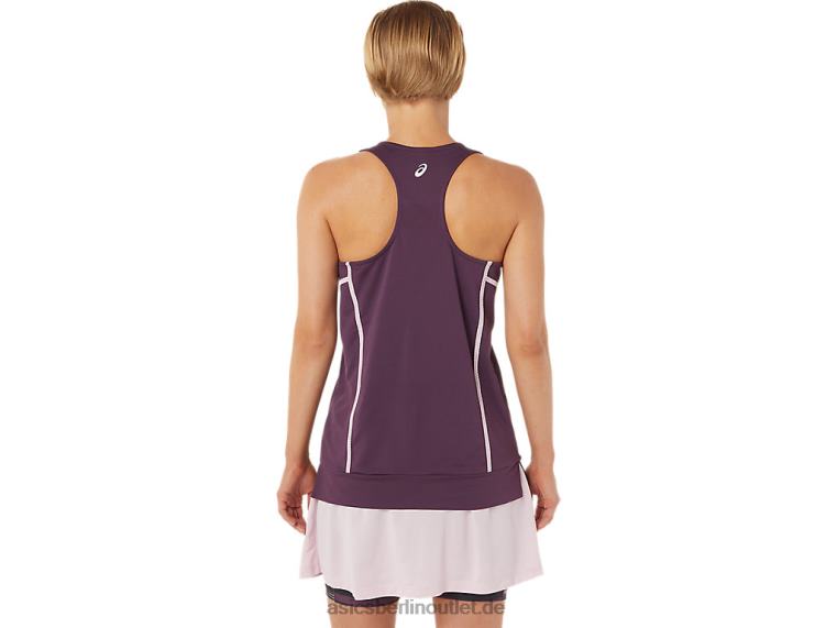 Neues, starkes 92-Tanktop für Damen BL4N3284Asics tiefes Pflaumenrot/leicht rosa
