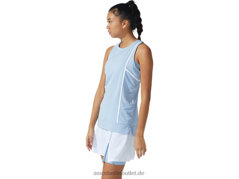 Neues, starkes 92-Tanktop für Damen BL4N3767Asics Nebel/strahlendes Weiß