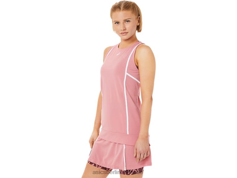 Neues, starkes 92-Tanktop für Damen BL4N3816Asics Rauchrosa/Brillantweiß
