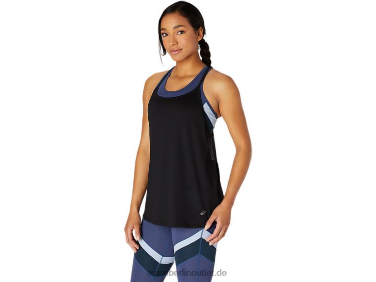 Tanktop für Damen BL4N3755Asics Leistung schwarz