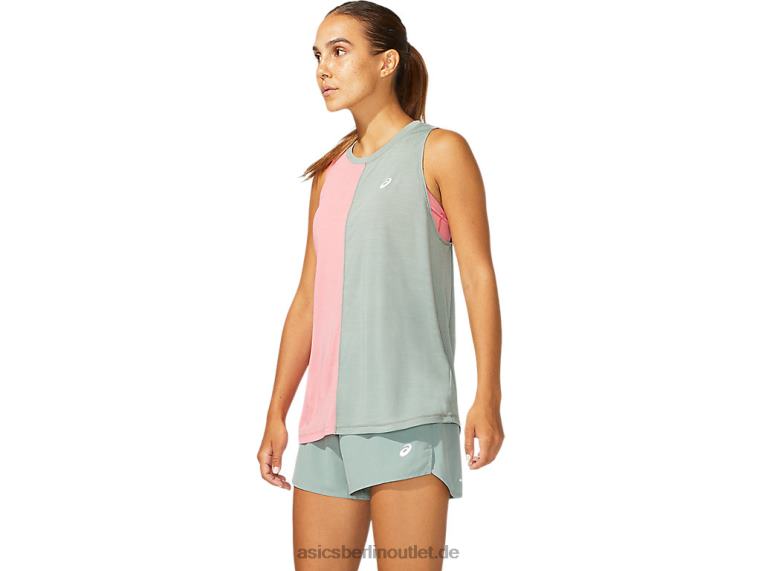 Tokio-Tanktop für Damen BL4N3961Asics Schiefergrau/Pfirsichblütenblatt