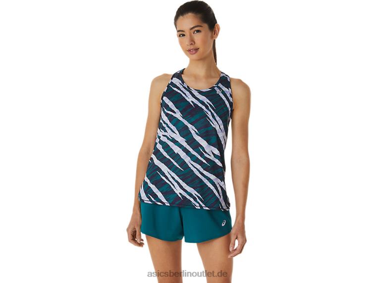 Wildes Camo-Tanktop für Damen BL4N3027Asics Nachtschatten/Samtkiefer