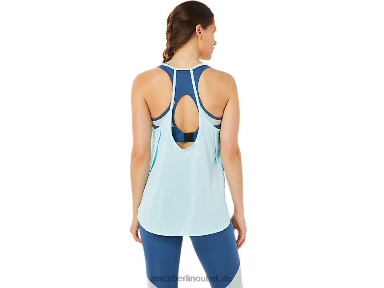 Ärmelloses Damenoberteil mit Schlitz BL4N3364Asics klares Blau