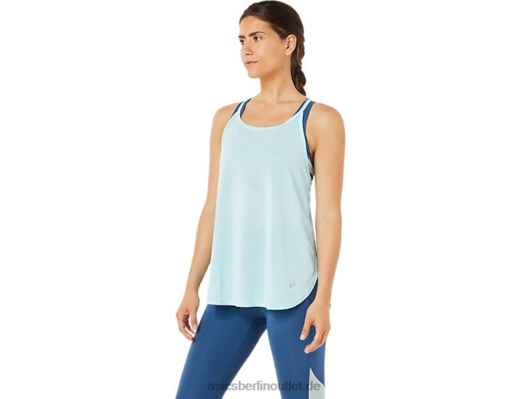 Ärmelloses Damenoberteil mit Schlitz BL4N3364Asics klares Blau